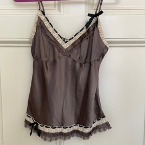 Gold Hawk Silk Cami, M